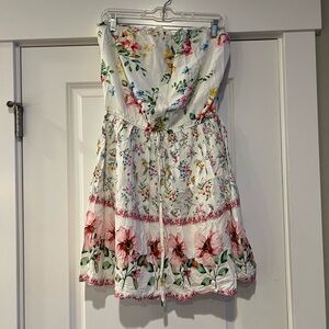 Floral Strapless Dress